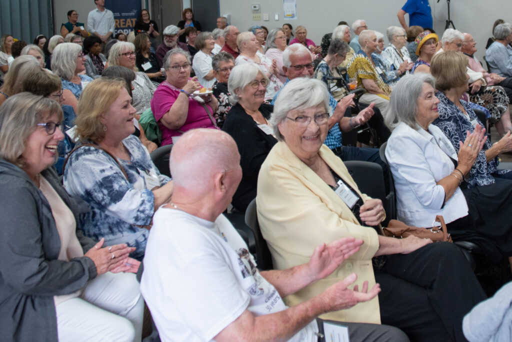LHSC retirees reconnecting and sharing memories from their careers at LHSC.