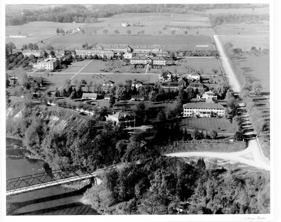 Aerial view of Queen Alexandra Sanatorium, source: Ivey Family London Room, London Public Library, London, Ontario, Canada