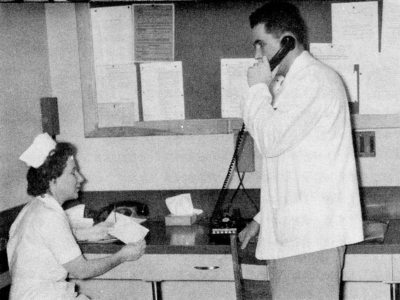 Above: Interior of the Emergency Office at Victoria Hospital (South Street).