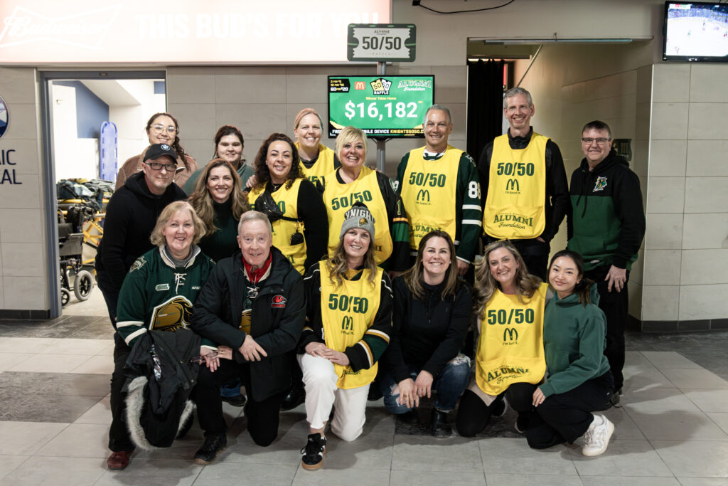 LHSF and LHSC employees and volunteers teamed up to sell 50/50 tickets at London Knights games. (Image provided by London Health Sciences Foundation)