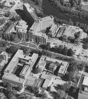 Aerial view of South Street Hospital