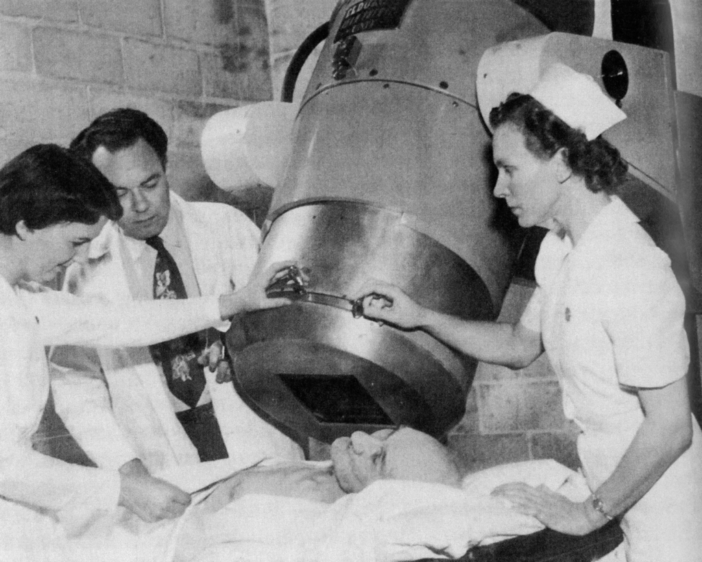 The Cobalt 60 Beam Therapy unit aka the "Cobalt Bomb" or the "Peace Bomb" ca 1951.