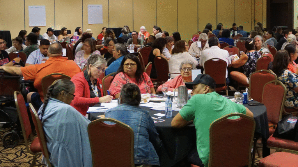 FNIMU patients, families, and community members participate in the 2024 Indigenous Voices Matter event.