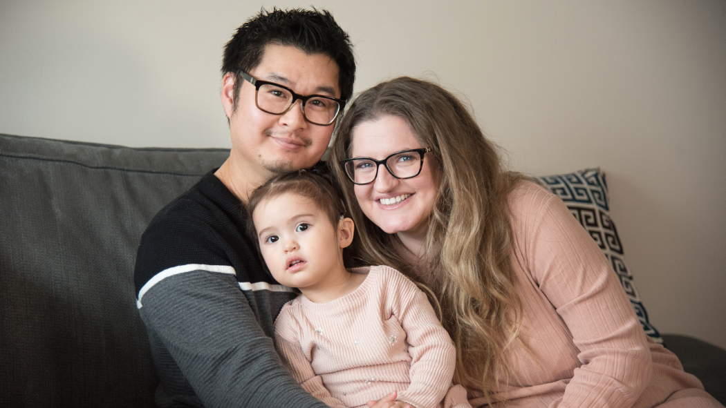Savannah Lee with her parents
