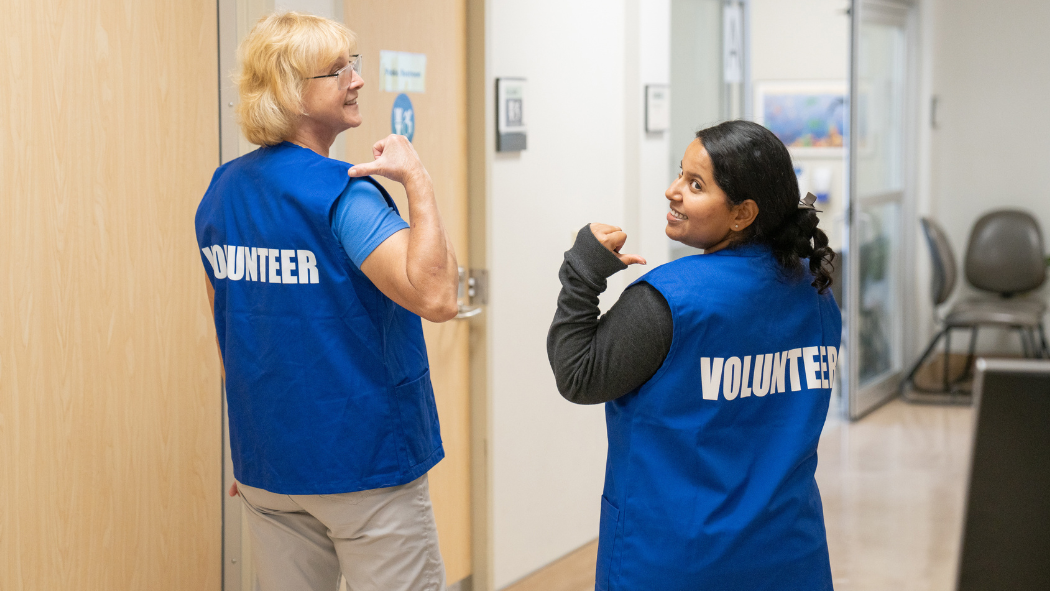 LHSC volunteers in new uniforms