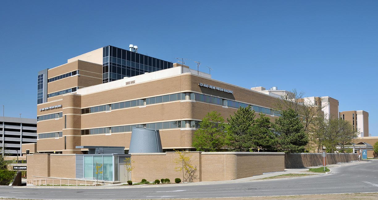 An outdoor shot of the Ed and Irene Fregin Building.