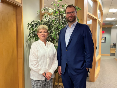 Phyllis Retty, Past Chair of the LHSC Board of Directors, and Matthew Wilson, Chair of the LHSC Board of Directors