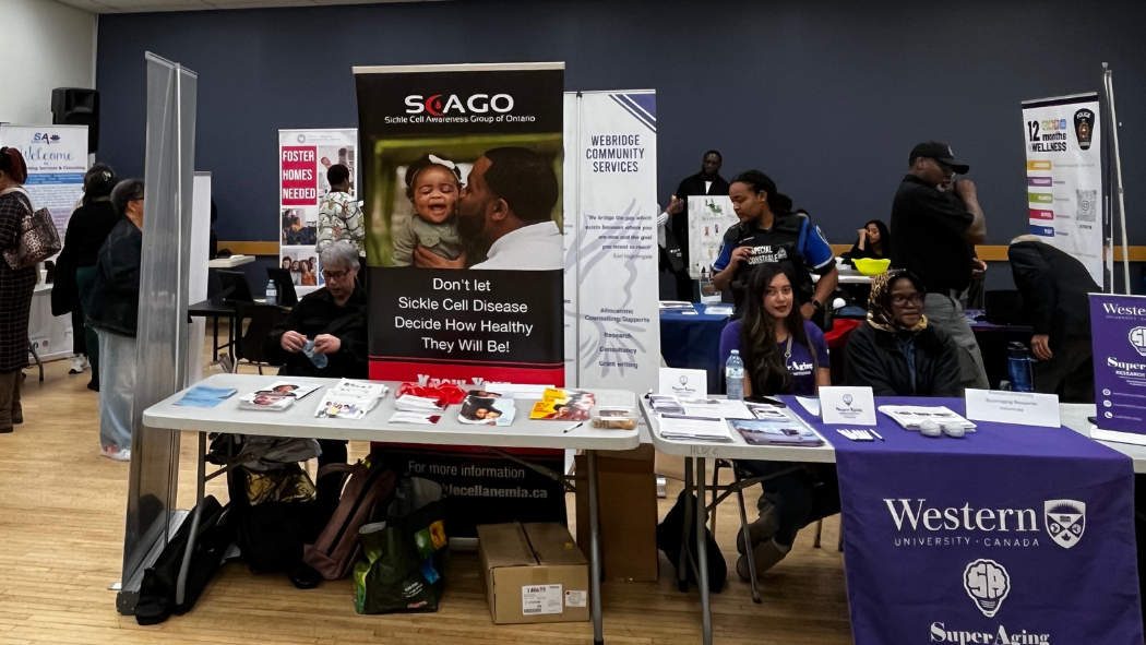 Image: Local community organizations provided educational displays for families to browse at the London Black Health and Wellness Fair.
