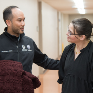 Dr. Jonathan Lau, Neurosurgeon, LHSC, and Mandy Dostie