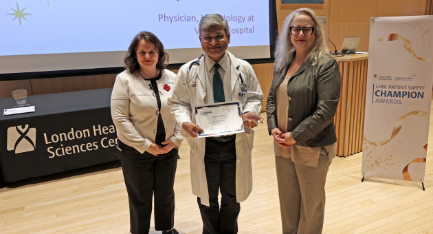 Tammy Quigley, Dr. Uday Deotare and Sonia Pagura