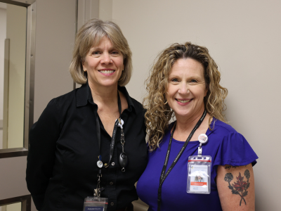 Image of two Dementia Resource Consultants in the hallway