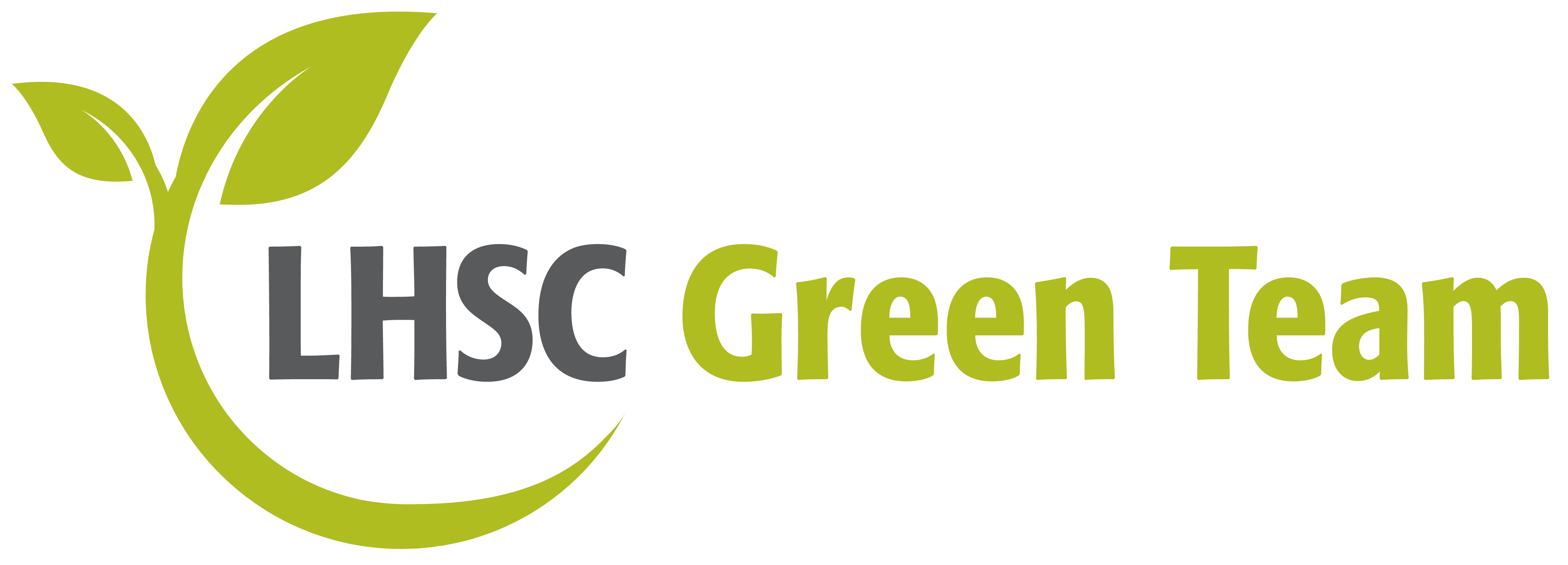 LHSC Green Team Logo with a leaf