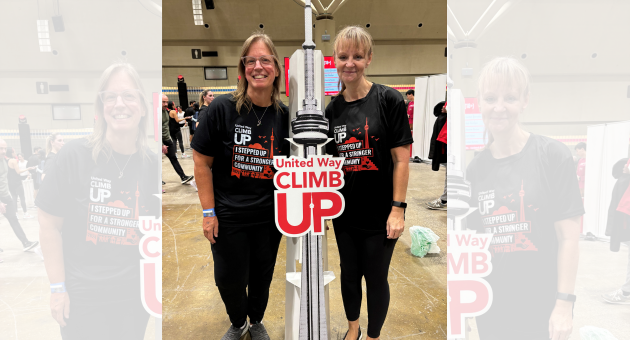 Kathleen participating in the CN Tower stair climb