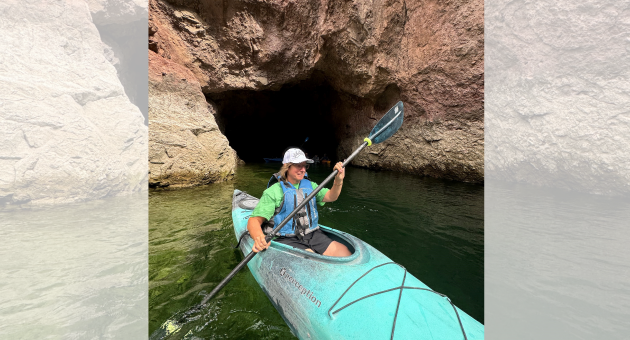 Kathleen kayaking