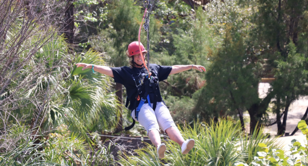 Kathleen ziplining
