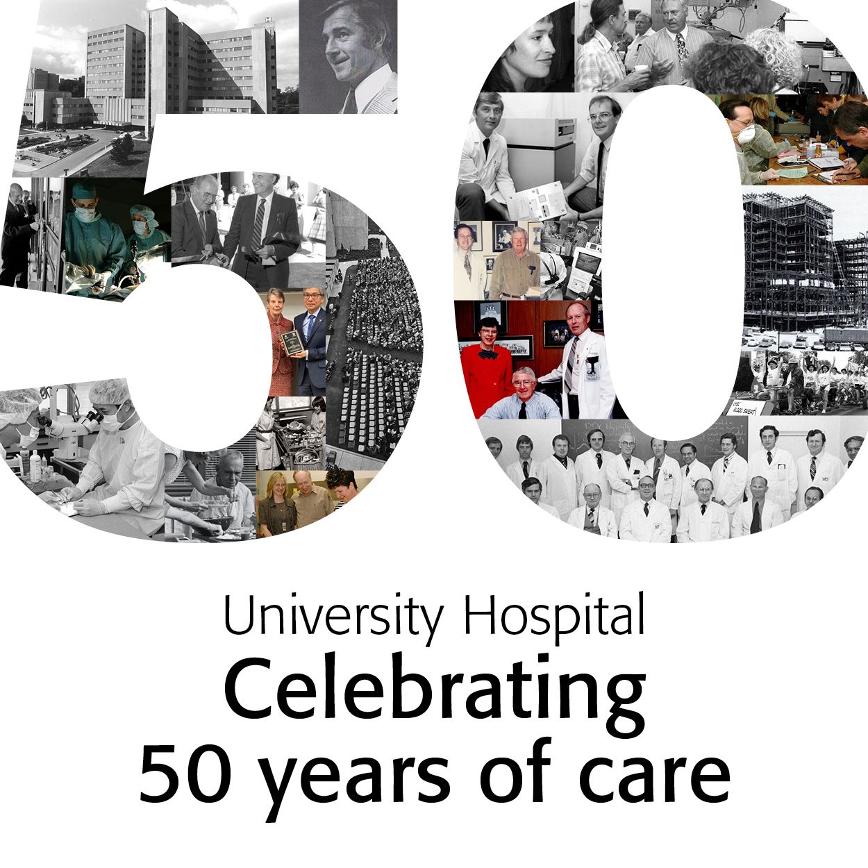 University Hospital 50th anniversary logo
