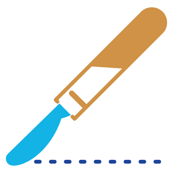 Icon of a scalpel. 