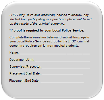 Screening Proof Form