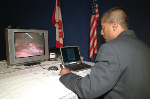 CSTAR's Dr. Reiza Rayman telementored Dr. Richard Malthaner, LHSC Thoracic Surgeon, who was 200 kilometres away in London performing a lung biopsy. Dr. 