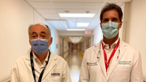Dr. Frank Prato and Dr. Luciano Sposato