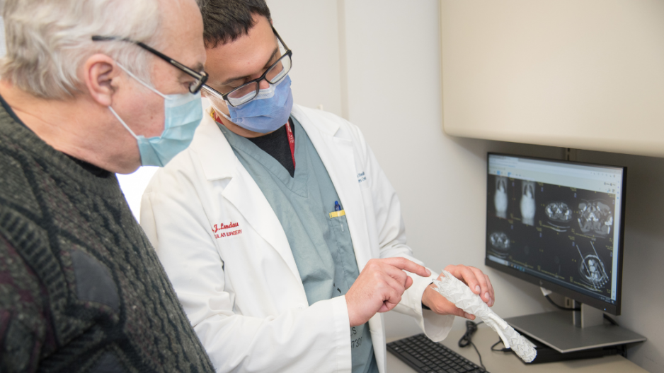 Left to Right: Jeff Pitman, patient, Dr. John Landau, Vascular Surgeon, London Health Science Centre