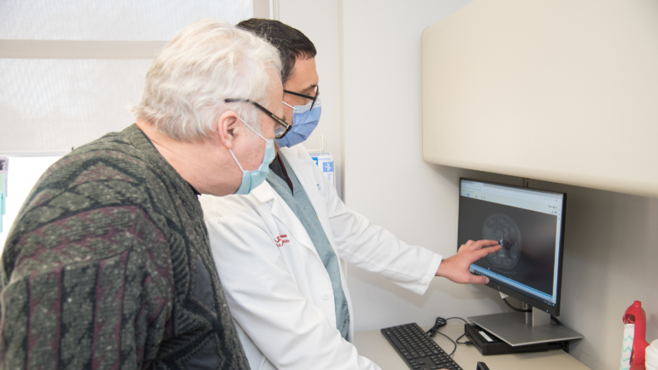 Left to Right: Jeff Pitman, patient, Dr. John Landau, Vascular Surgeon, London Health Science Centre