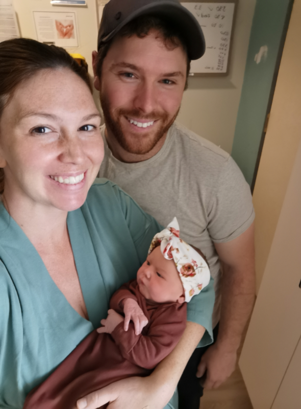 Baby Charlotte, born to first-time parents Jenna and Dillon on June 6.