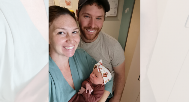 Baby Charlotte, born to first-time parents Jenna and Dillon on June 6.