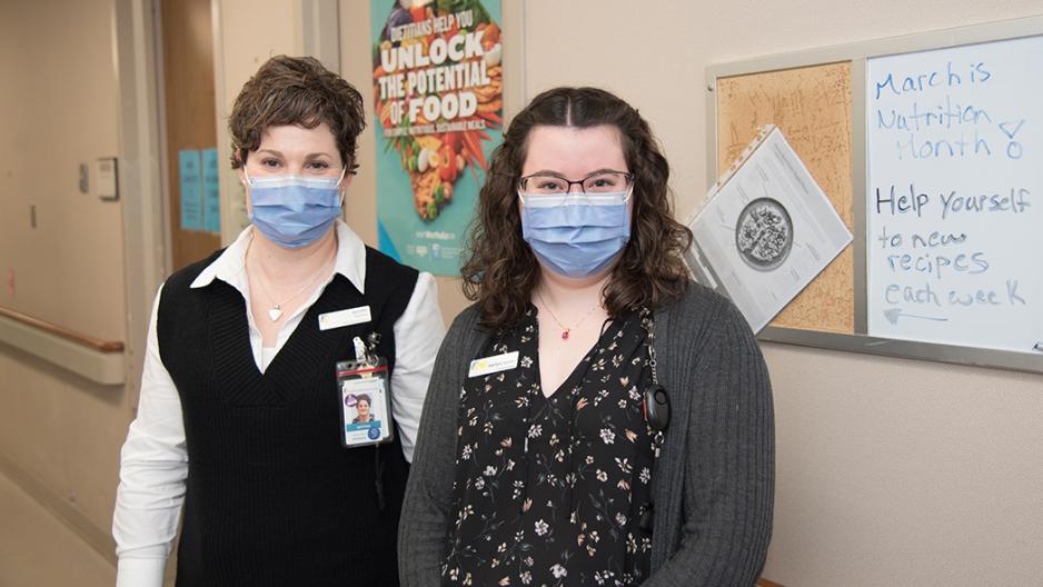 Jennifer Milliken and Kaitlyn Studenny, Dietitians, Clinical Neurosciences