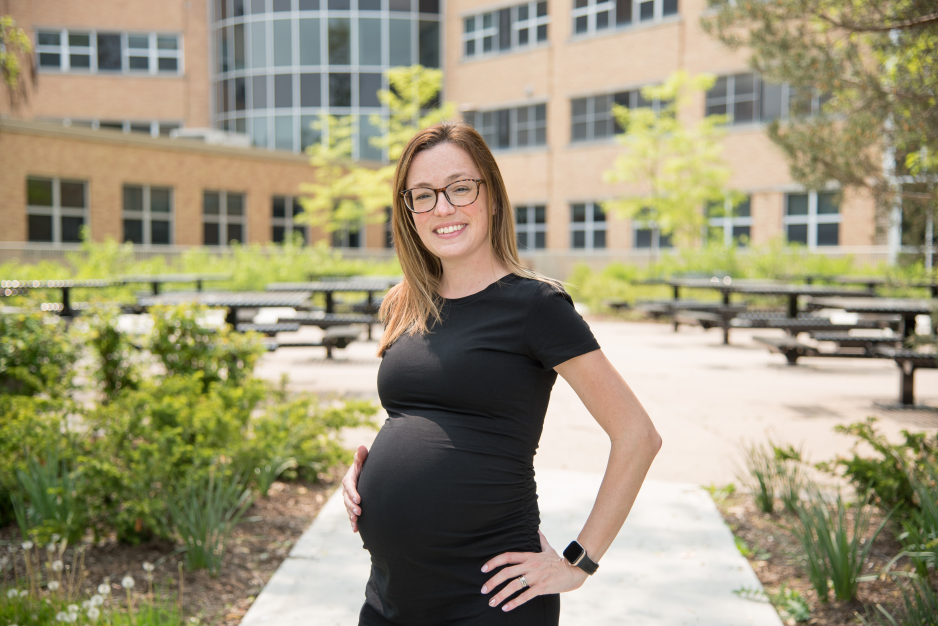 A photo of Samantha Langlois outside LHSC's Victoria Hospital