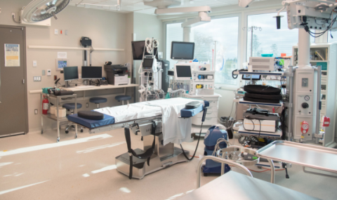 A photo of a surgical suite at the Nazem Kadri Surgical Centre at London Health Sciences Centre.