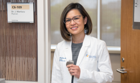 Jaimie Manlucu holding EV-ICD