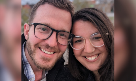 A selfie of Julide and her partner Benjamin
