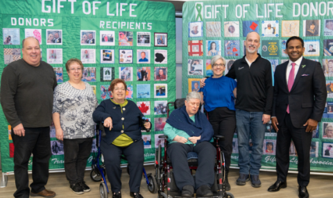 Sisters Mary Ann and Margaret (middle) celebrate the anniversary