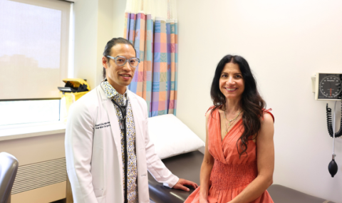 Dr. Chu is pictured with patient Angela