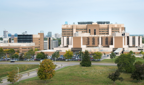 An exterior photo of LHSC's Victoria Hospital