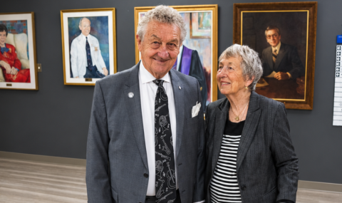 Andy Spriet standing next to Helen Spriet
