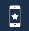 Mobile device with star on screen icon