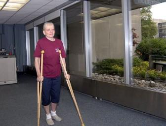 Patient leaving hospital