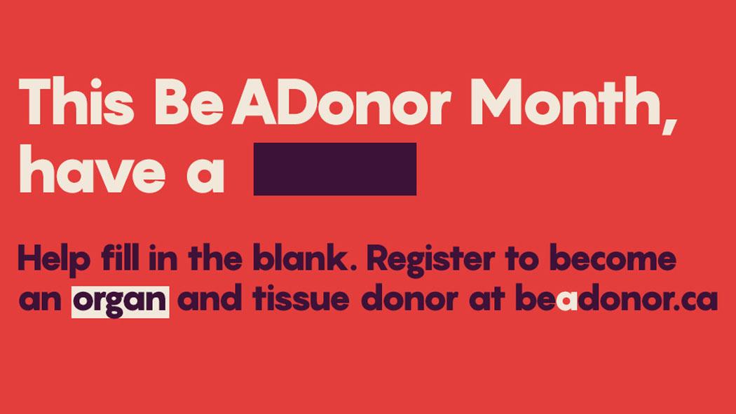 be a donor