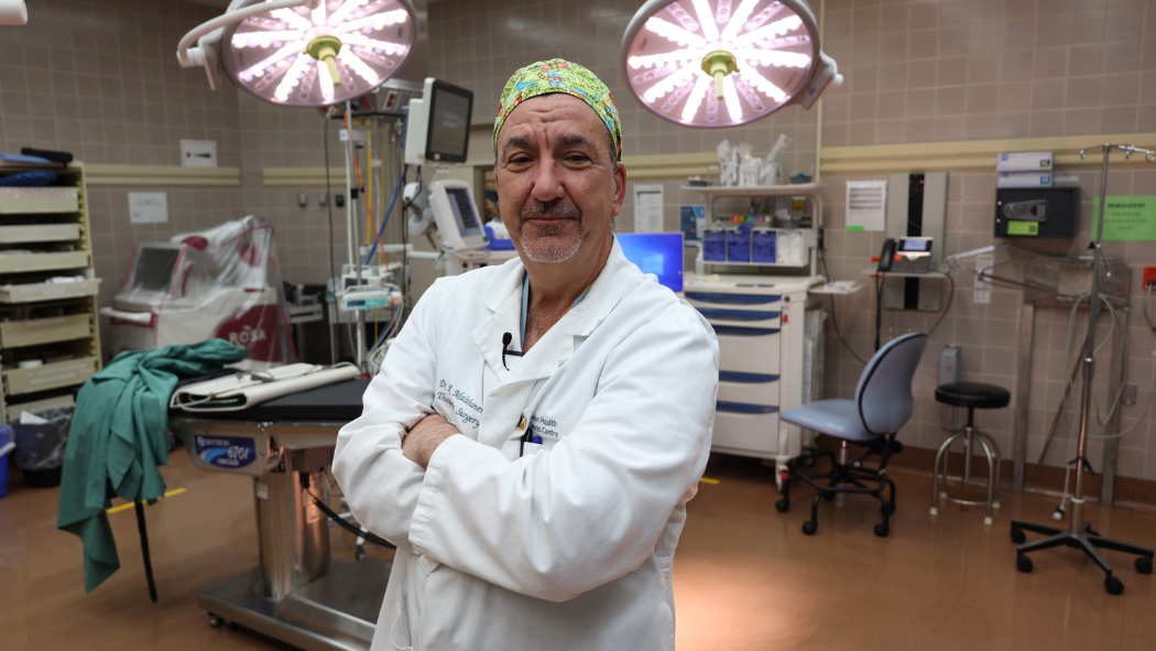 Dr. Richard Malthaner, Chair of Thoracic Surgery at LHSC, in an operating room at Victoria Hospital.