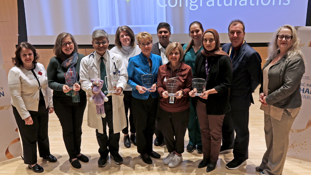 Group photo of LHSC's 2023 Patient Safety Champion Award Winners