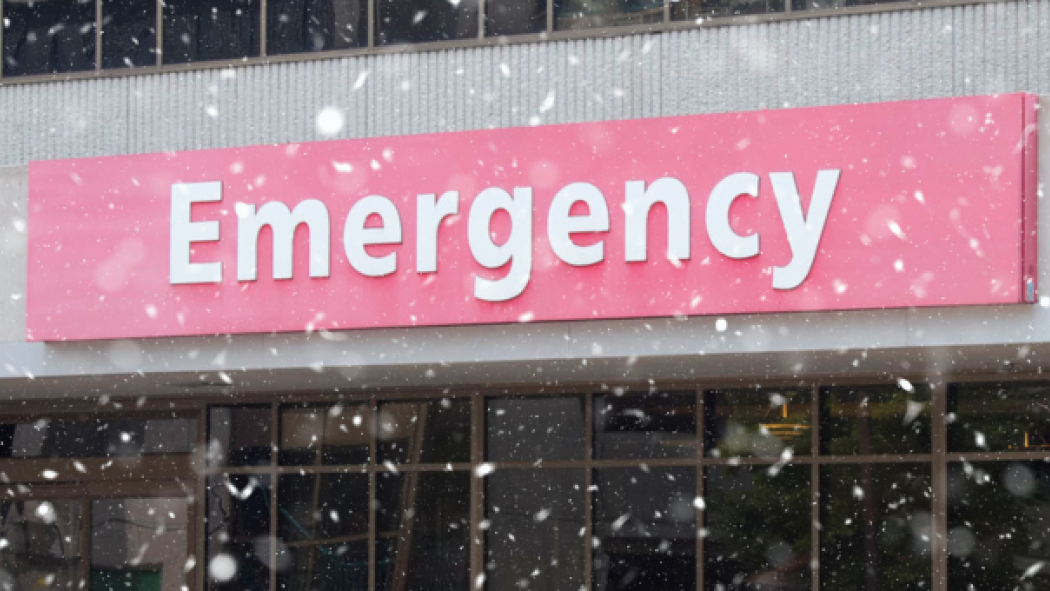 An Emergency Department sign on the hospital building is picturedured
