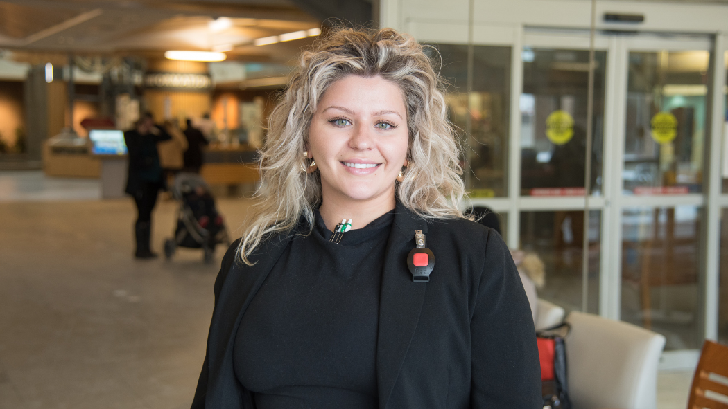 A photo of Iulia Cornila. Iulia is a second-year psychiatry resident at Victoria Hospital.