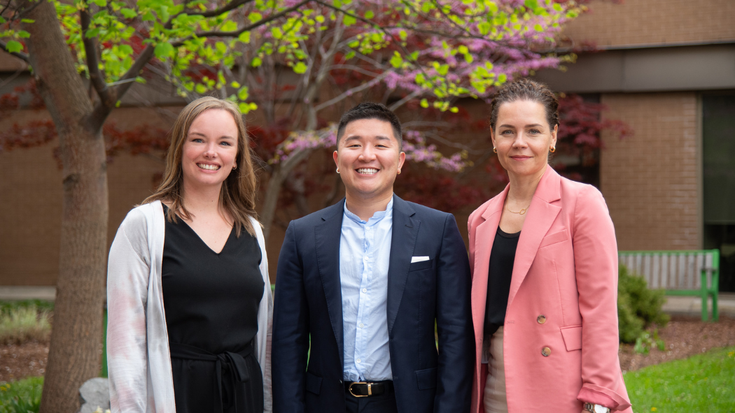 From left: Ashley Hammond, Clinical Nurse Specialist, Adolescent & Young Adult Oncology Program at LHSC with Dr. Andrew Arifin, Radiation Oncologist and Dr. Marta Wilejto, Paediatric Hematologist and Oncologist – the Medical Directors of the program who were instrumental in the creation of the service at LHSC.