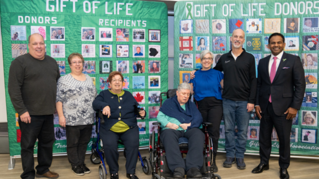 Sisters Mary Ann and Margaret (middle) celebrate the anniversary