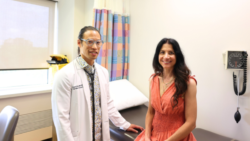 Dr. Chu is pictured with patient Angela